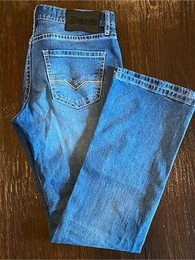 Rock & Roll Denim Pist0l Bootcut 34x34 Medium Blue Wash